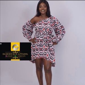 Authentic African Ghana kente short dress